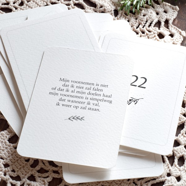 COMPLETE ADVENT SET MET KAARS