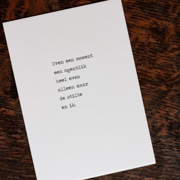 GEDICHT KAART IN LIJSTJE