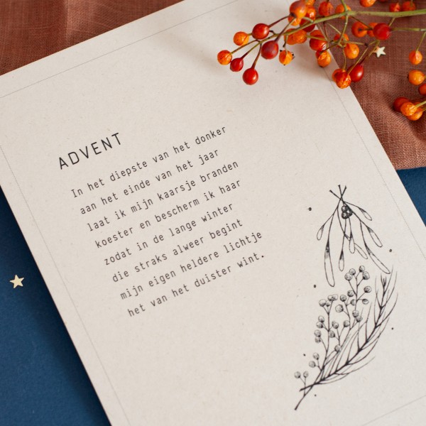 COMPLETE ADVENT SET MET KAARS