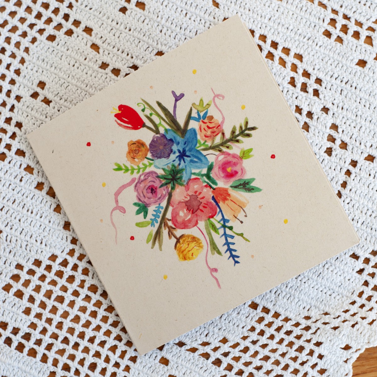 KLEURRIJKE MOEDERDAGKAART MET GEDICHTJE