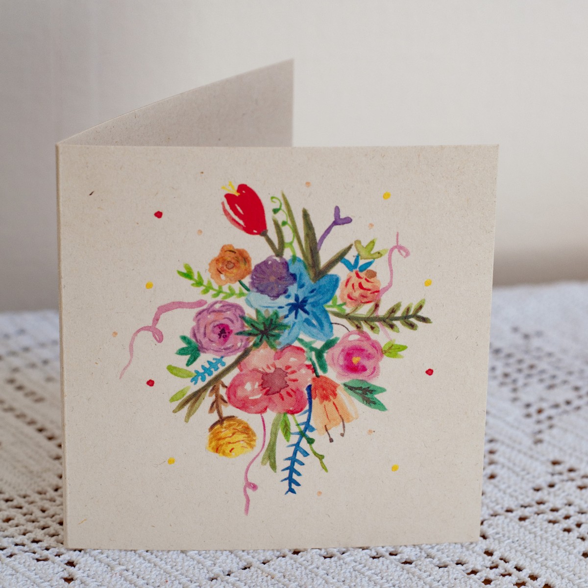 KLEURRIJKE MOEDERDAGKAART MET GEDICHTJE