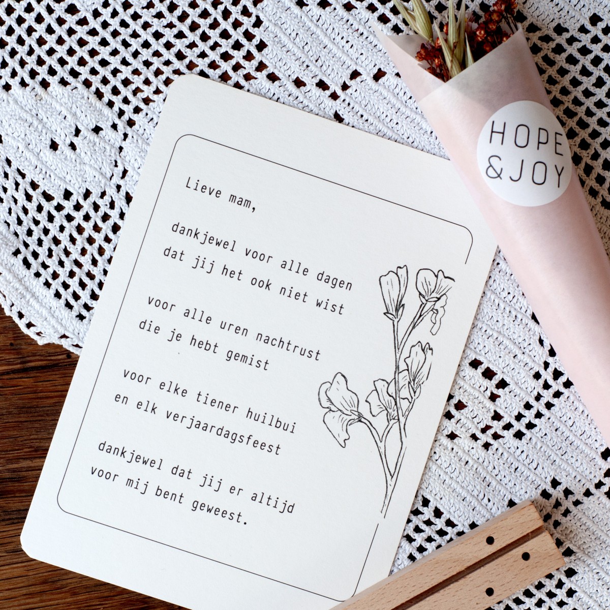 MOEDERDAG SETJE "KLEIN GEBAAR"