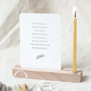 "IK ONTHOUD JOU" MET KAARSJES